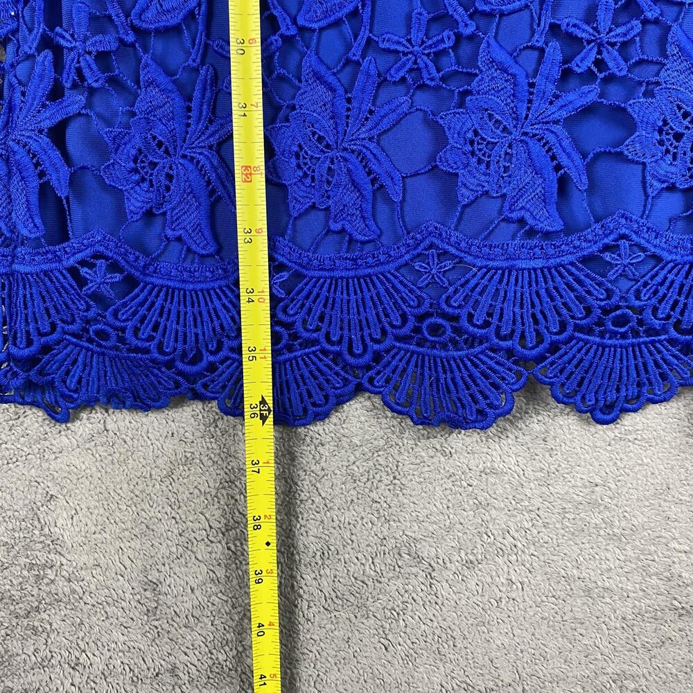 Lauren Ralph Lauren Dress Womens 8 Floral Lace Sleeveless Festive Cocktail Party - Picture 12 of 12
